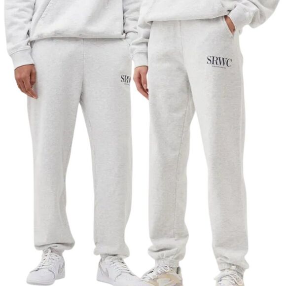 Sporty & Rich Upper East Side Sweatpant SRWC In Heather Gray Women's Size Small - Picture 1 of 8